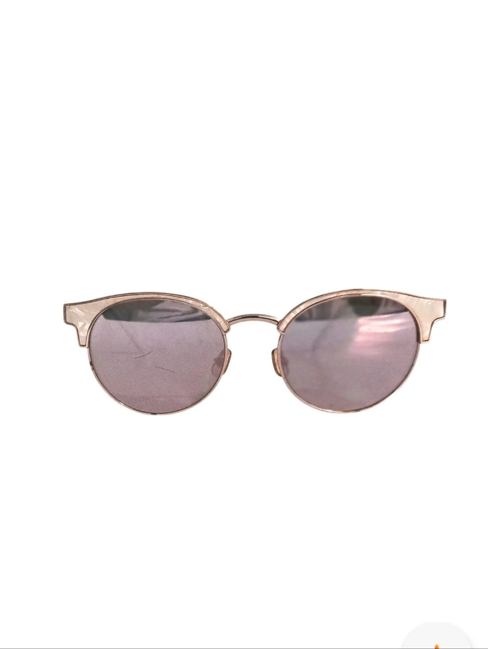 Bailey Nelson BNA890 CARTER Sunglasses White Marble Rose Gold Women